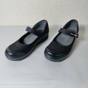 Dansko Black Canvas Mary Jane Clogs Slip Resistant Professional Shoes Womens 40